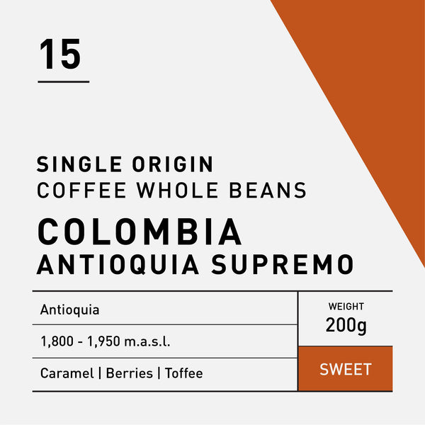 15 Colombia Antioquia Washed Whole Beans 200g