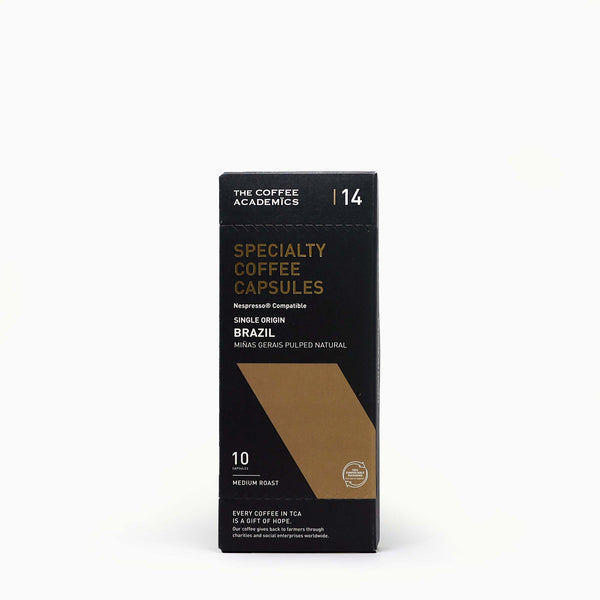 TCA Brazil Miñas Gerais Pulped Natural Nespresso Compatible Specialty Coffee Capsules 10pcs