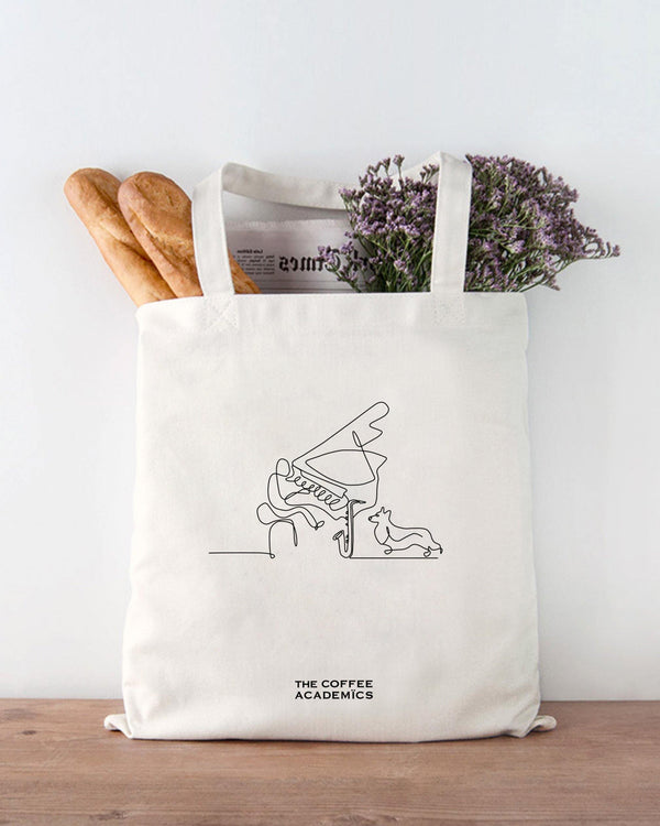 Limited Edition "Music & Paws" Charity Tote Bag - The Coffee Academics