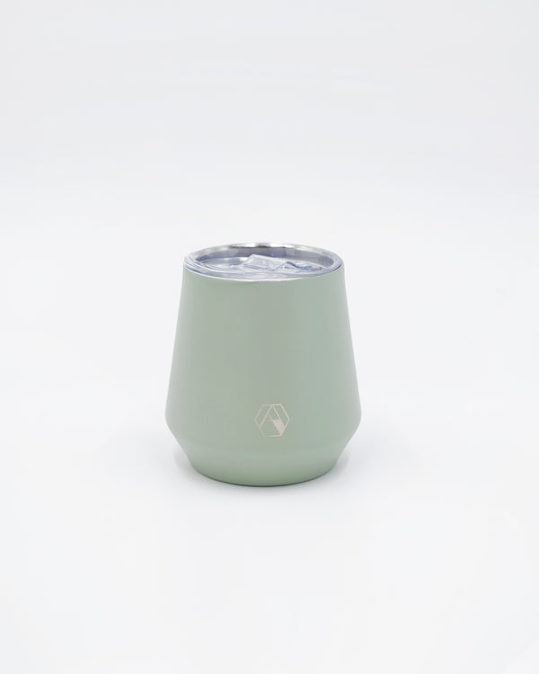 TCA Stainless Steel double wall tumble cup w/lid (olive green) - 12oz