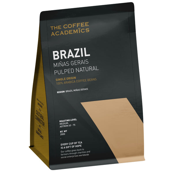 14 Brazil Miñas Gerais Pulped Natural 100% Arabica Coffee Beans 200g