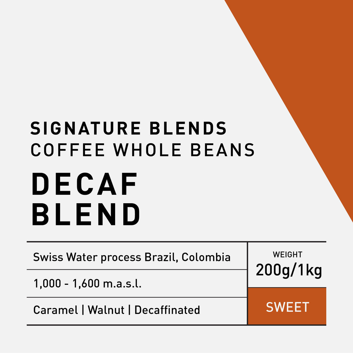 TCA Decaf Blend Roasted Bean (200g/1kg) – The Coffee Academics
